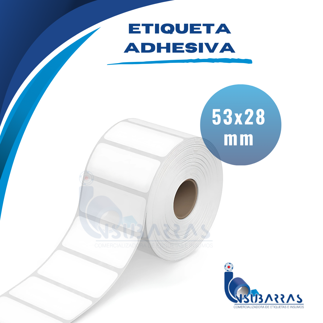 53x28 mm - POLIPROPILENO BLANCO MATE