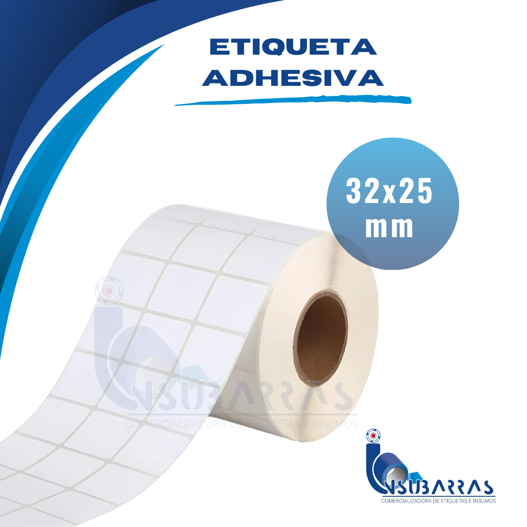 32x25 mm - POLIPROPILENO BLANCO BRILLANTE