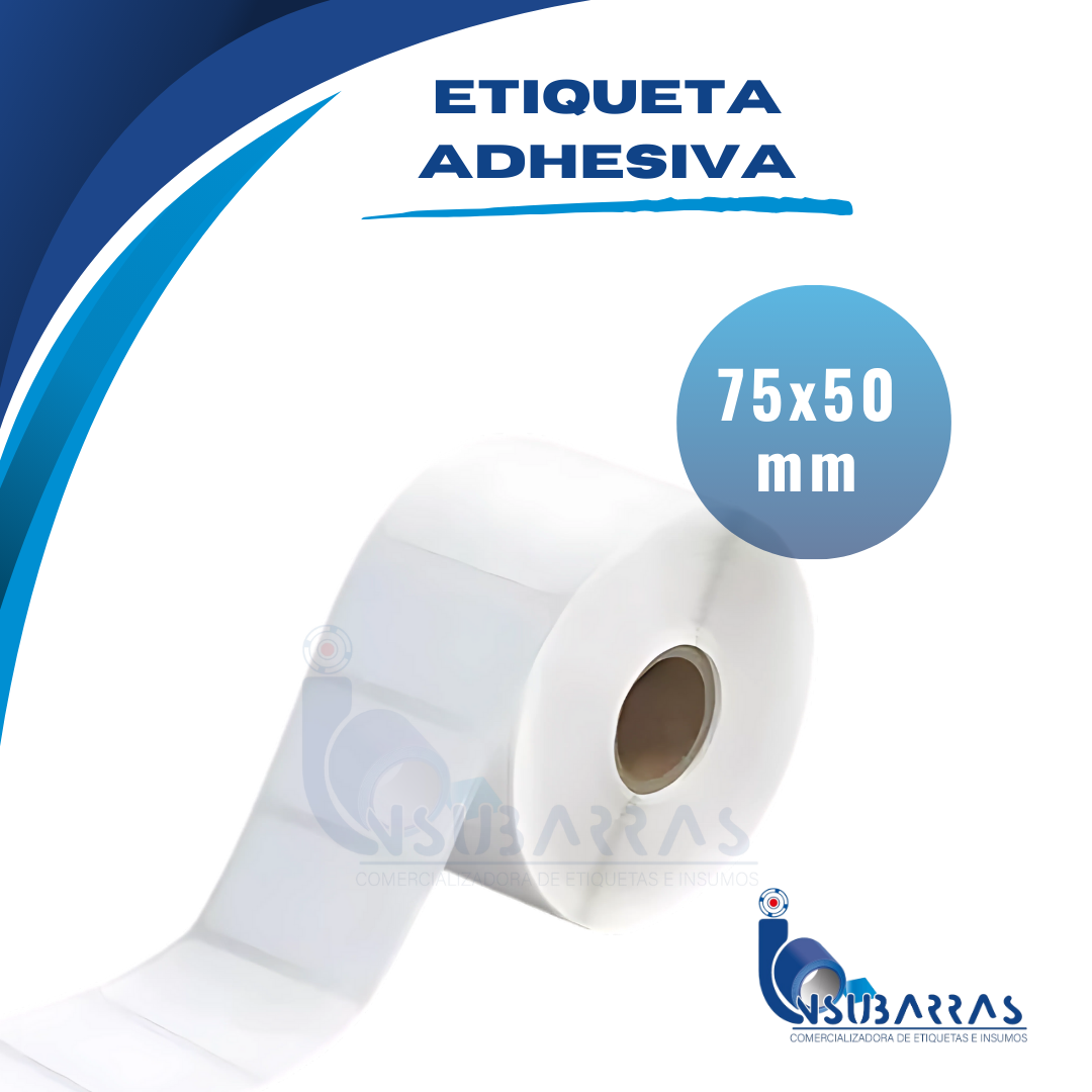 75x50 mm - POLIPROPILENO BLANCO MATE