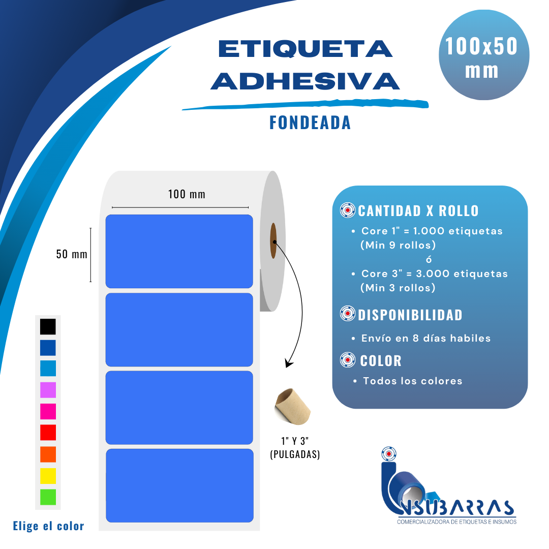 100x50 mm - TRANSFERENCIA TÉRMICA