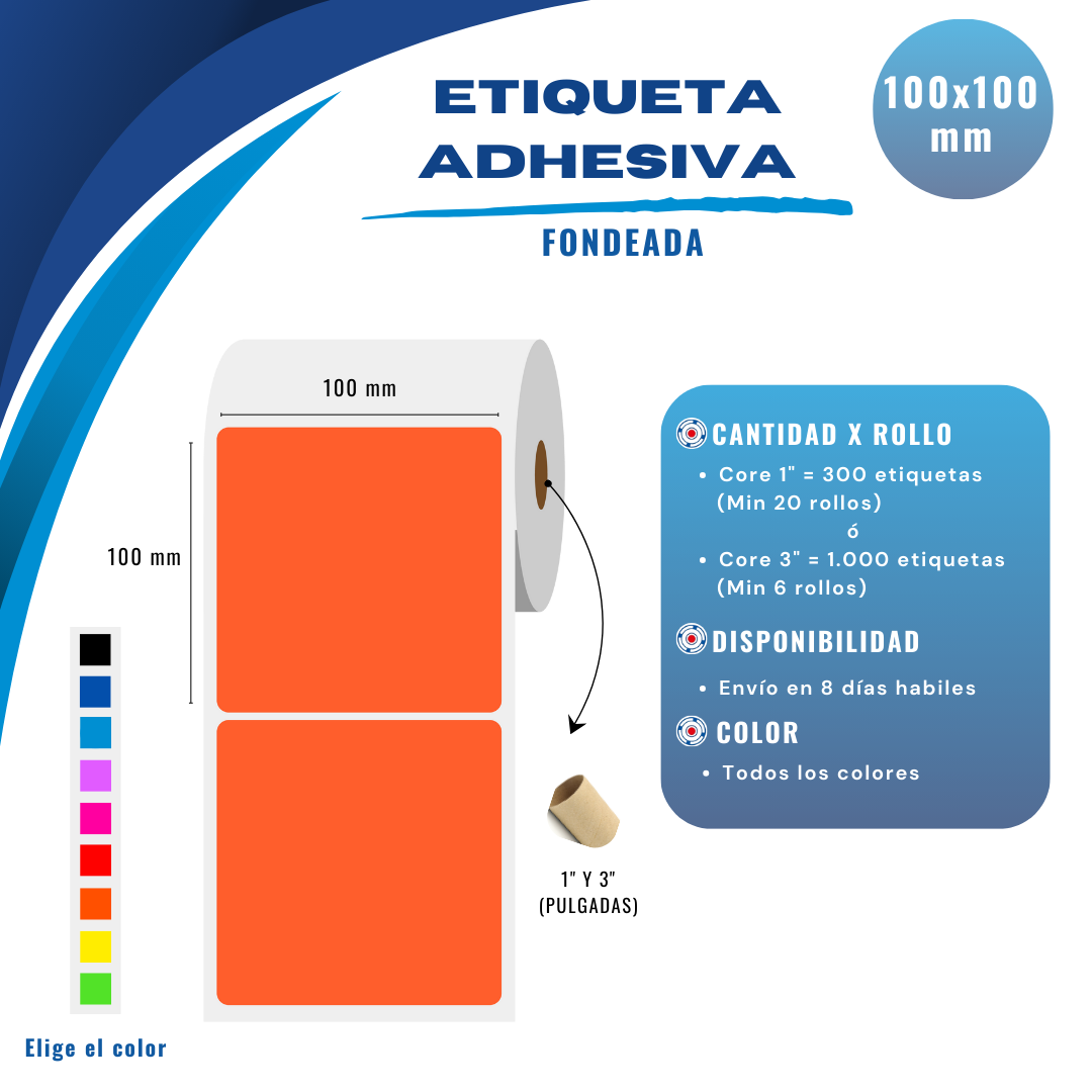 100x100 mm - TRANSFERENCIA TÉRMICA