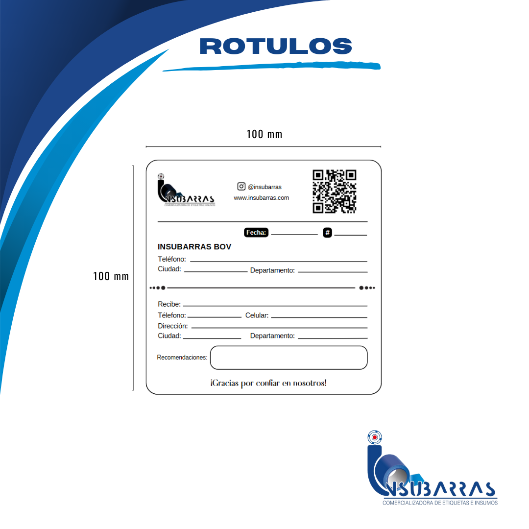 ROTULO 100x100 mm