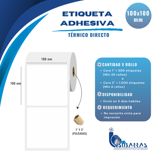 100x100 mm - TÉRMICA DIRECTA