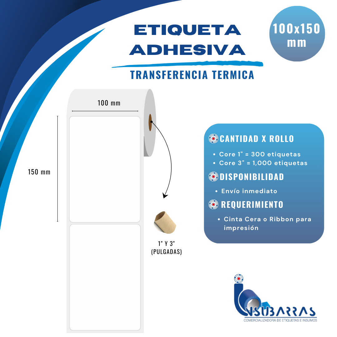 100x150 mm - TRANSFERENCIA TÉRMICA