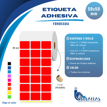 50x50 mm - TRANSFERENCIA TÉRMICA
