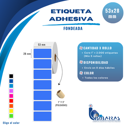 53x28 mm - TRANSFERENCIA TÉRMICA