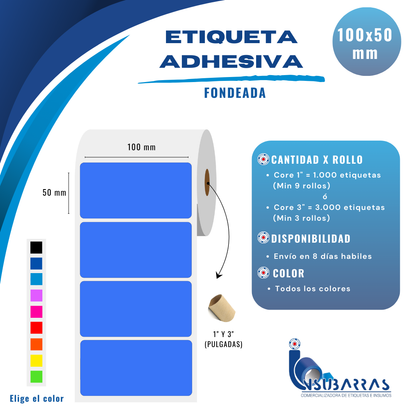 100x50 mm - TRANSFERENCIA TÉRMICA