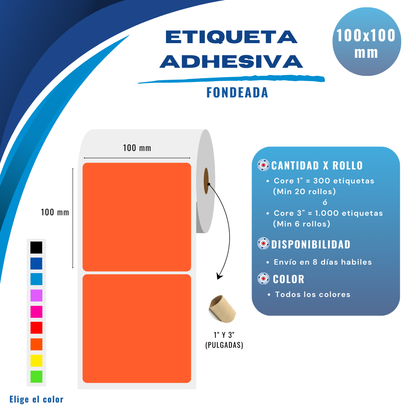 100x100 mm - TRANSFERENCIA TÉRMICA